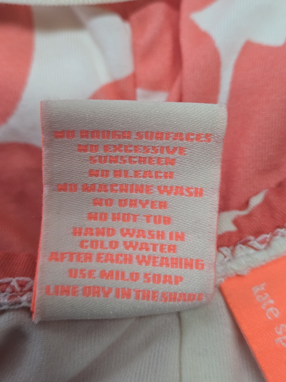 Florence Broadhurst for Kate Spade Cockatoo Print Swimsuit in Coral Size 4 - Picture 7 of 7